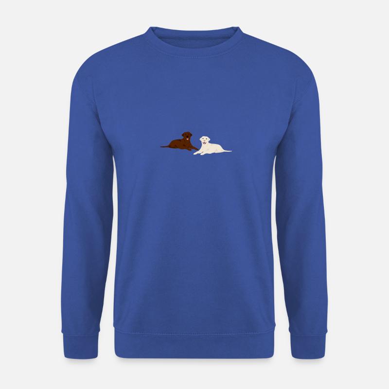 Bloder und brauner Labrador Hund Geschenk - Unisex Pullover - Royalblau