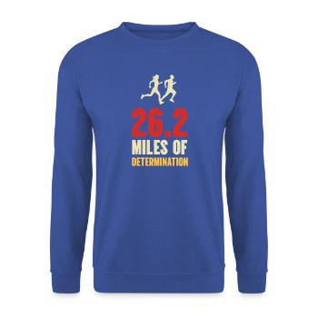 Marathon - 26,2 Meilen Entschlossenheit - Unisex Pullover - Royalblau - Vorne - Alina (178cm) & Michal (187cm)