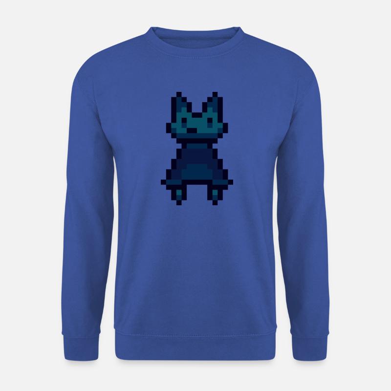 Pixel-Katze - Unisex Pullover - Royalblau