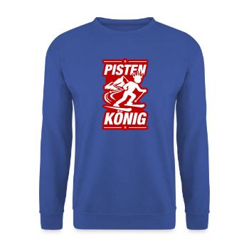 Pisten König Ski - Unisex Pullover - Royalblau - Vorne - Alina (178cm) & Michal (187cm)