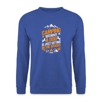 Camping Bonfire Camp Life Forest Camper - Unisex Pullover - Royalblau - Vorne - Alina (178cm) & Michal (187cm)