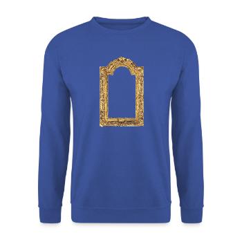 Goldener Bilderrahmen - Unisex Pullover - Royalblau - Vorne - Alina (178cm) & Michal (187cm)