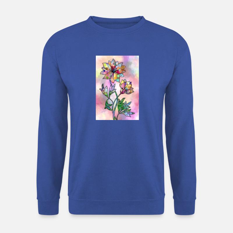 Bunte Blumen - Unisex Pullover - Royalblau