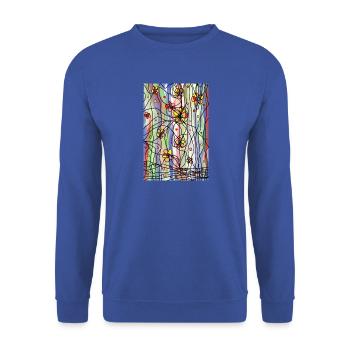 Fleurs - Sweat-shirt Unisexe - bleu royal - Devant - Alina (178cm) & Michal (187cm)