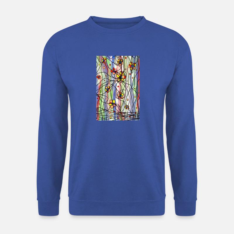 Blumen - Unisex Pullover - Royalblau