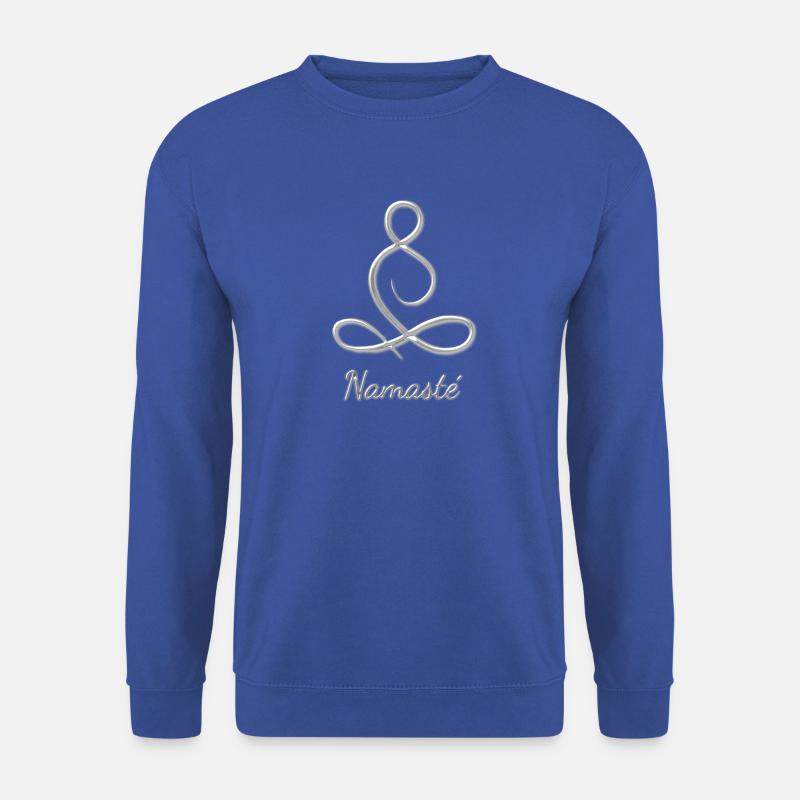 Namasté silber 3D - Unisex Pullover - Royalblau