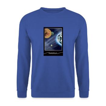 Memories - Unisex Pullover - Royalblau - Vorne - Alina (178cm) & Michal (187cm)