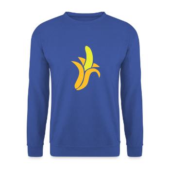 Banane - Unisex Pullover - Royalblau - Vorne - Alina (178cm) & Michal (187cm)