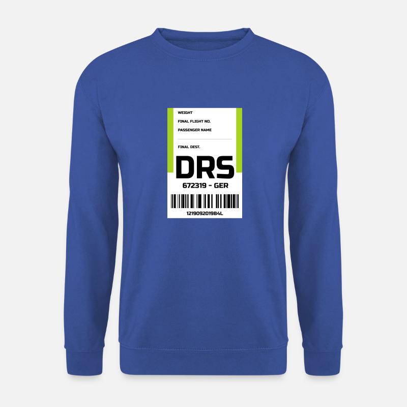 Flughafen Reise Etikett Aufkleber Dresden DRS - Unisex Pullover - Royalblau