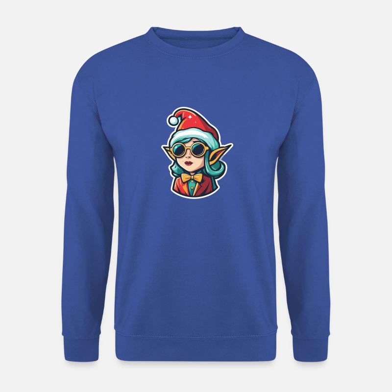 Elf Weihnachten Zeichnung - Unisex Pullover - Royalblau