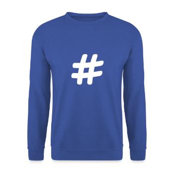 Hashtag - Unisex Sweatshirt - royal blue - Front - Alina (178cm) & Michal (187cm)