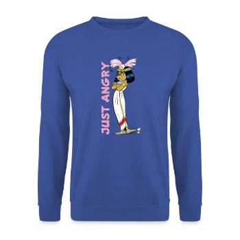 Asterix & Obelix - Kleopatra Just Angry - Unisex Sweatshirt - royal blue - Front - Alina (178cm) & Michal (187cm)