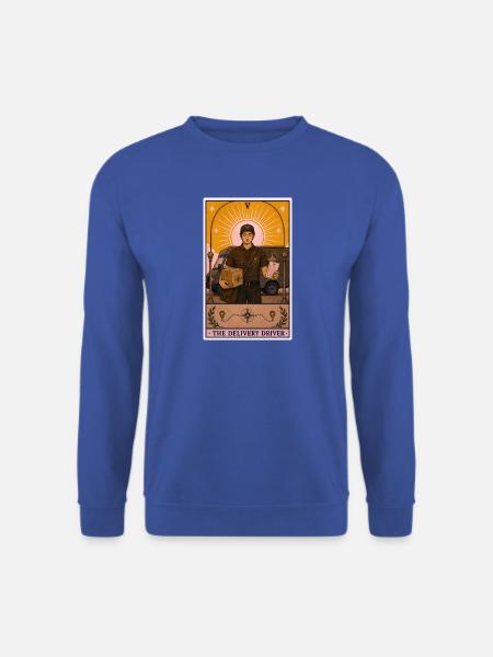 Paketfahrer | Lieferung Kurier Tarot - Unisex Pullover - Royalblau