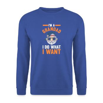 Grandfather Papaw Pop Gramps Granddad Grandpa - Unisex Pullover - Royalblau - Vorne - Alina (178cm) & Michal (187cm)