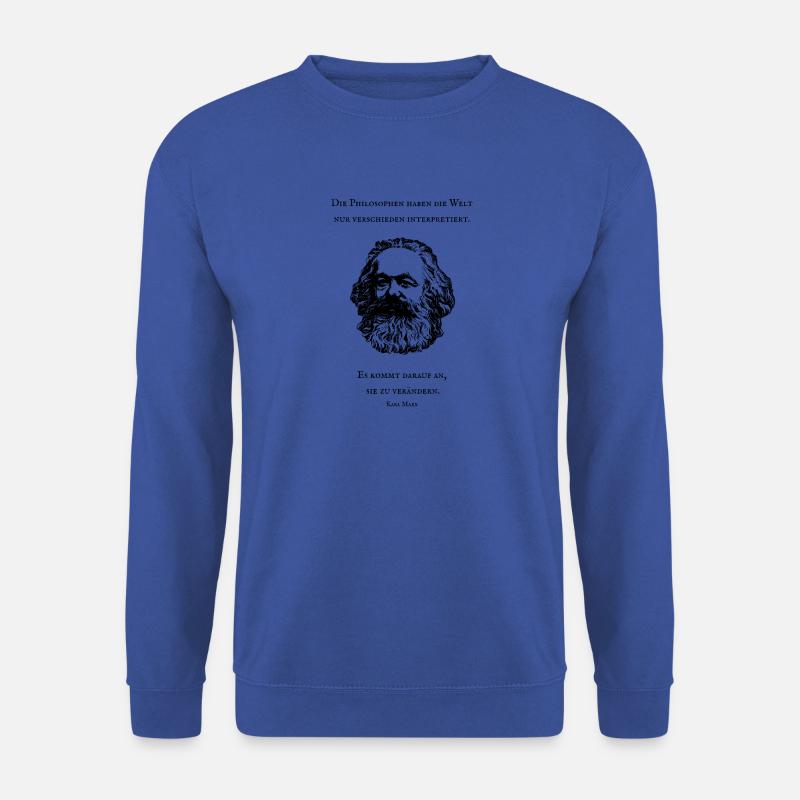 Karl Marx Spruch Zitat Revolution Welt verändern - Unisex Pullover - Royalblau