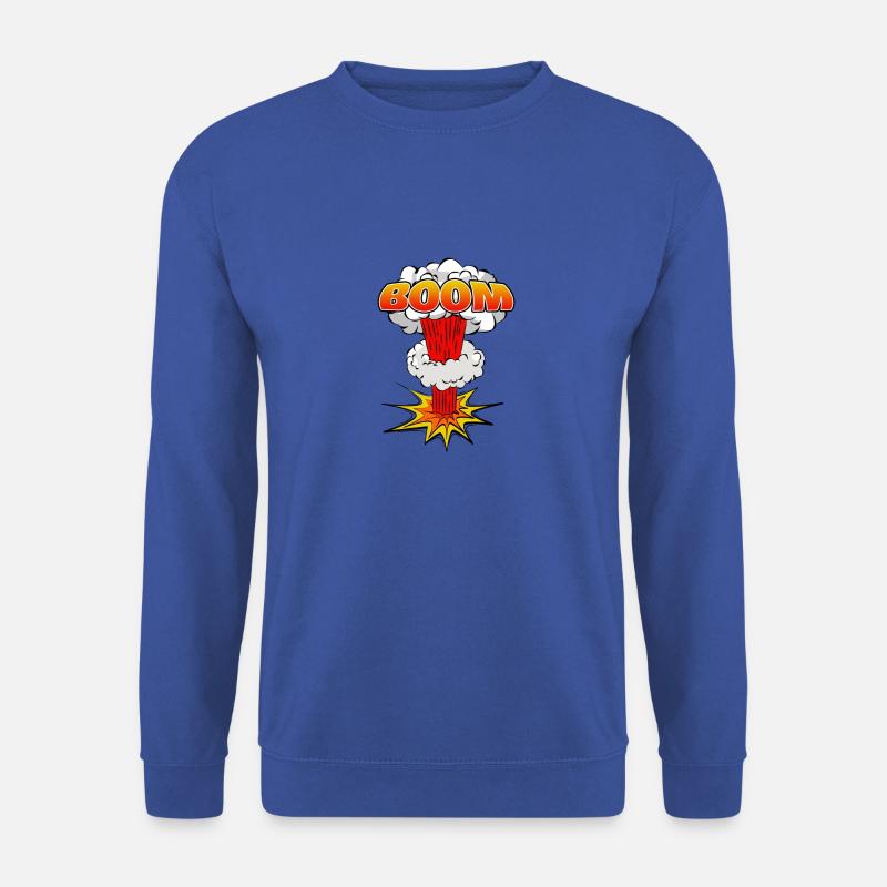 Boom Comic Explosion Lettering Icon - Unisex Sweatshirt - royal blue