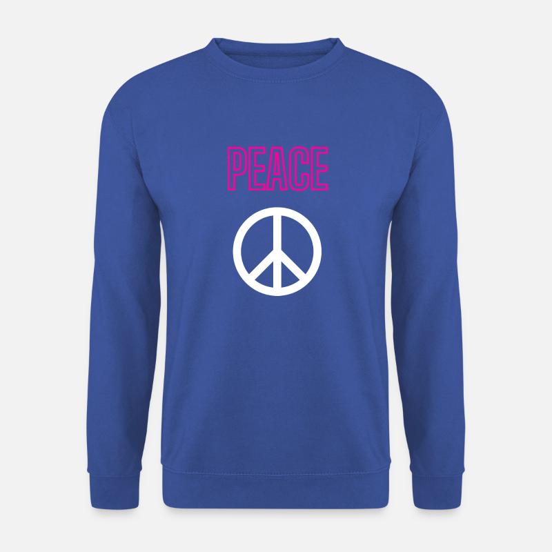 Peace - Hollow - Front only - Unisex Pullover - Royalblau