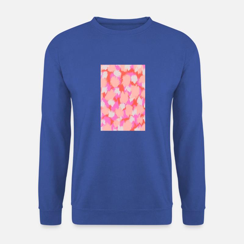 Pink Orange Strokes Pattern - Unisex Pullover - Royalblau