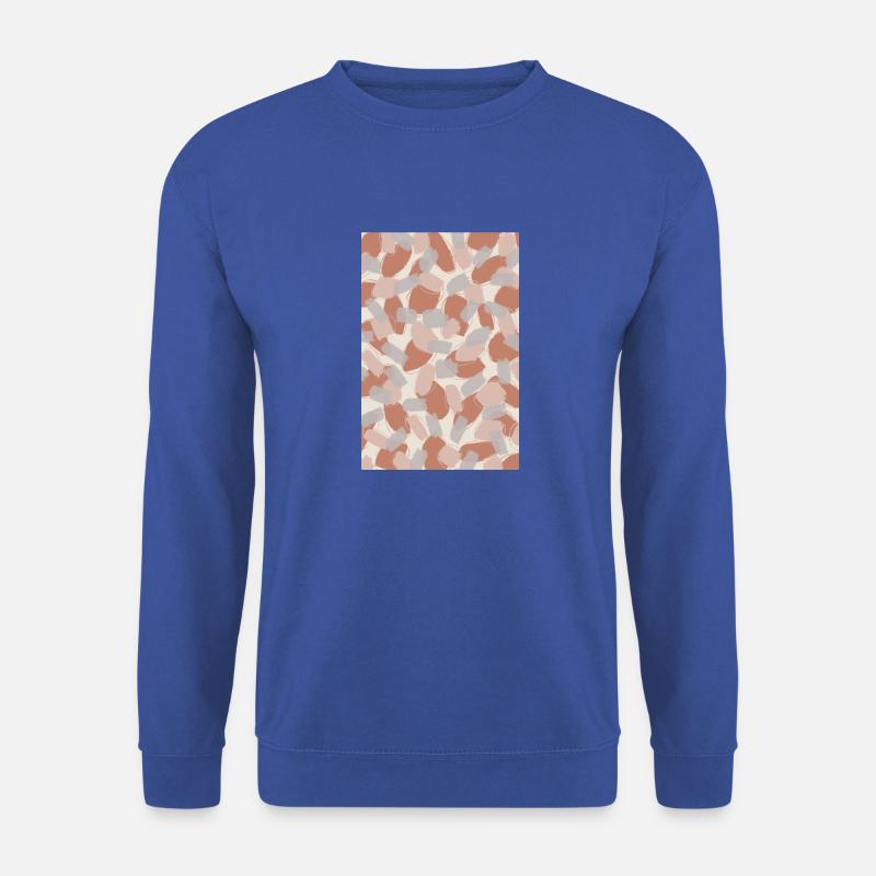 Beige Stokes Pattern - Unisex Pullover - Royalblau