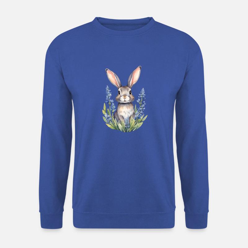 Texas Bluebonnet Hase Hase - Unisex Pullover - Royalblau