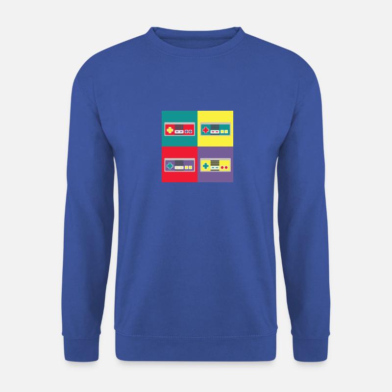 Pop art maniak, joystick - Bluza unisex - błękit królewski