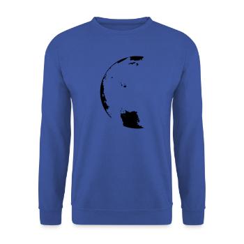 moon - Sweat-shirt Unisexe - bleu royal - Devant - Alina (178cm) & Michal (187cm)
