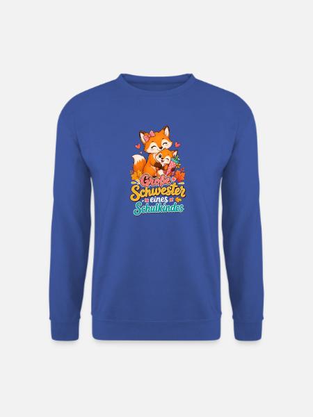 Große Schwester Schultüte Fuchs - Unisex Pullover - Royalblau