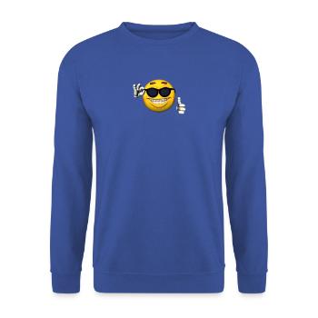 Sonnenbrillen emoji-mit Grinsen - Unisex Pullover - Royalblau - Vorne - Alina (178cm) & Michal (187cm)