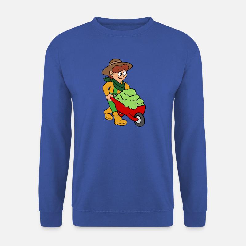 Gärtnerin mit Schubkarre - Unisex Pullover - Royalblau
