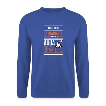 Bester Aquaball Trainer Aquaballtrainer Training - Unisex Pullover - Royalblau - Vorne - Alina (178cm) & Michal (187cm)