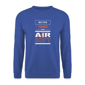 Bester Airsoft Trainer Airsofttrainer Training - Unisex Pullover - Royalblau - Vorne - Alina (178cm) & Michal (187cm)