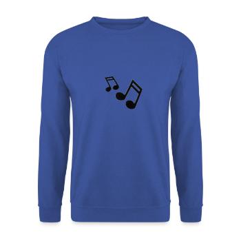Musiknoten Musiknoten Musiknoten - Unisex Pullover - Royalblau - Vorne - Alina (178cm) & Michal (187cm)