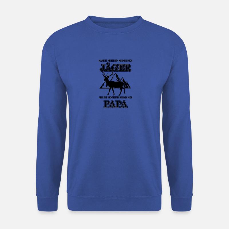 Jäger und Papa - Unisex Pullover - Royalblau
