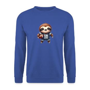 Mignon paresseux jouant au football américain - Sweat-shirt Unisexe - bleu royal - Devant - Alina (178cm) & Michal (187cm)