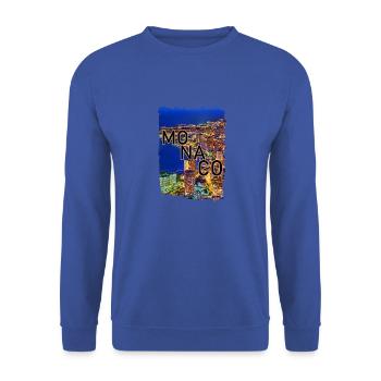 Monaco - Unisex Sweatshirt - royal blue - Front - Alina (178cm) & Michal (187cm)