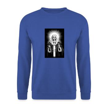 Maria - Unisex Pullover - Royalblau - Vorne - Alina (178cm) & Michal (187cm)