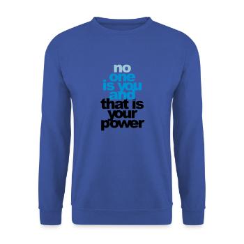 No one's like you! - Unisex Sweatshirt - royal blue - Front - Alina (178cm) & Michal (187cm)