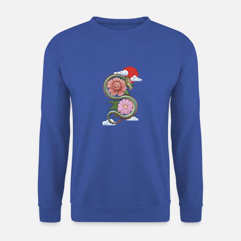 Blumendrache - Unisex Pullover - Royalblau