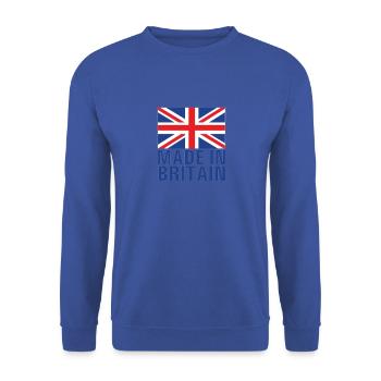 Hergestellt in GB - Unisex Pullover - Royalblau - Vorne - Alina (178cm) & Michal (187cm)