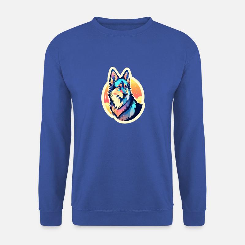 Deutscher Schäferhund Illustration - Unisex Pullover - Royalblau