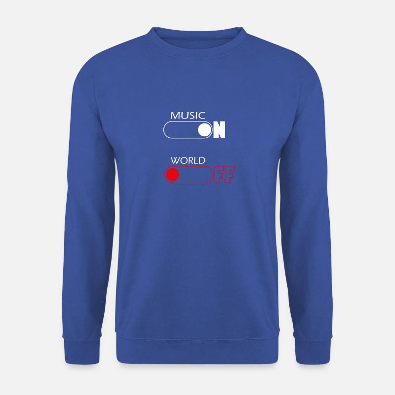 Ein- und Ausschalttasten, Musik, Welt - Unisex Pullover - Royalblau