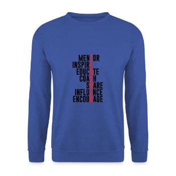 Lehrer - Unisex Pullover - Royalblau - Vorne - Alina (178cm) & Michal (187cm)