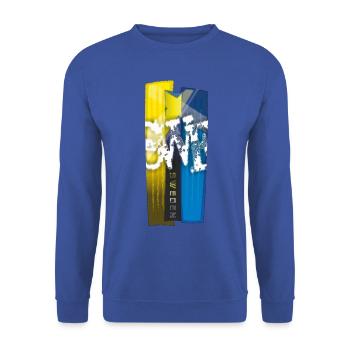 Hello Sweden - Unisex Sweatshirt - royal blue - Front - Alina (178cm) & Michal (187cm)