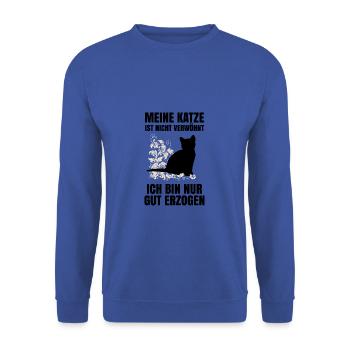 Ma chemise de chat · Animaux domestiques · Cadeau - Sweat-shirt Unisexe - bleu royal - Devant - Alina (178cm) & Michal (187cm)