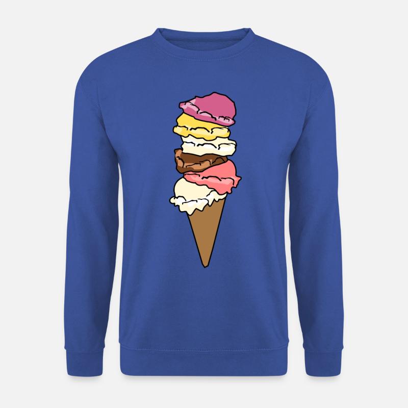 Crème glacée gaufre glace boule de glace - Sweat-shirt Unisexe - bleu royal