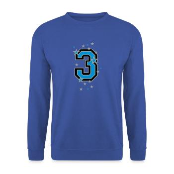 The number 1 - Unisex Sweatshirt - royal blue - Front - Alina (178cm) & Michal (187cm)
