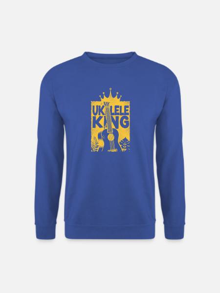 Hawaiian Ukulele Uke King Ukulele - Unisex Pullover - Royalblau