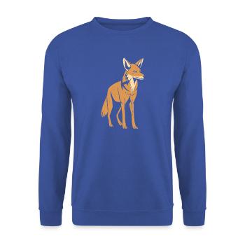 Schakal - Unisex Pullover - Royalblau - Vorne - Alina (178cm) & Michal (187cm)