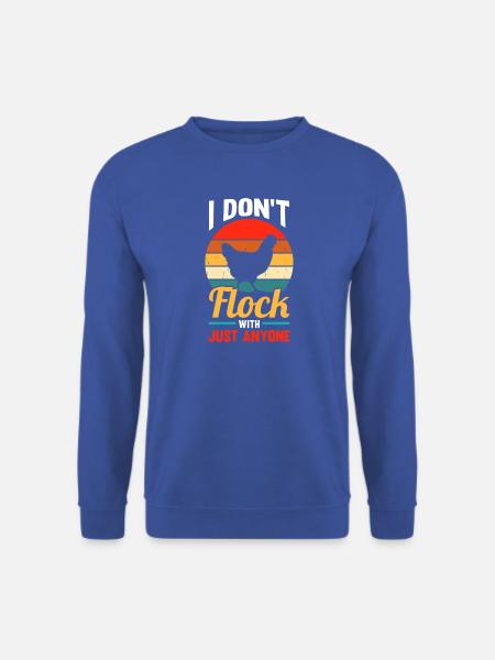 Farmer Rooster Flock Poultry Chicken - Unisex Pullover - Royalblau