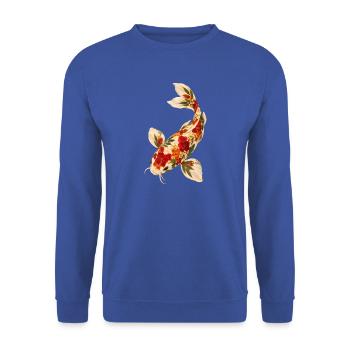 Koi-fische Japanische Koi-fische Koi-karpfen - Unisex Pullover - Royalblau - Vorne - Alina (178cm) & Michal (187cm)